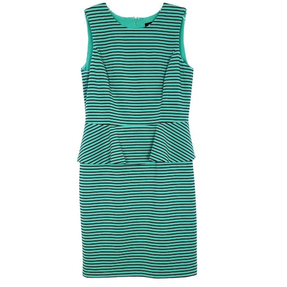 NINE WEST Sleeveless Peplum Sheath Dress Stretch - Picture 1 of 7